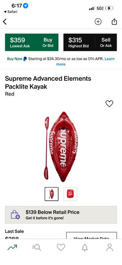 Supreme × Advanced Elements PackLite Kayak – Red – SS18 – Rare