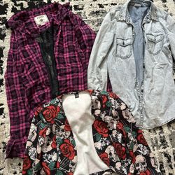 Womens Hoodies Flannels Shirts Blazer Size Medium 
