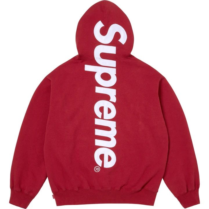 Satin Appliqué Hooded Sweatshirt 