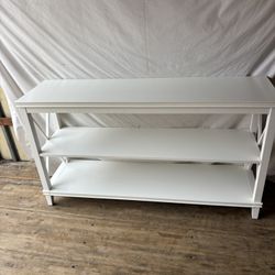White Shelf Entry Way Or sofa Table