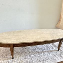 Mid Century Modern Travertine Table