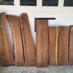 Live Edge Cherry tree slabs - planed