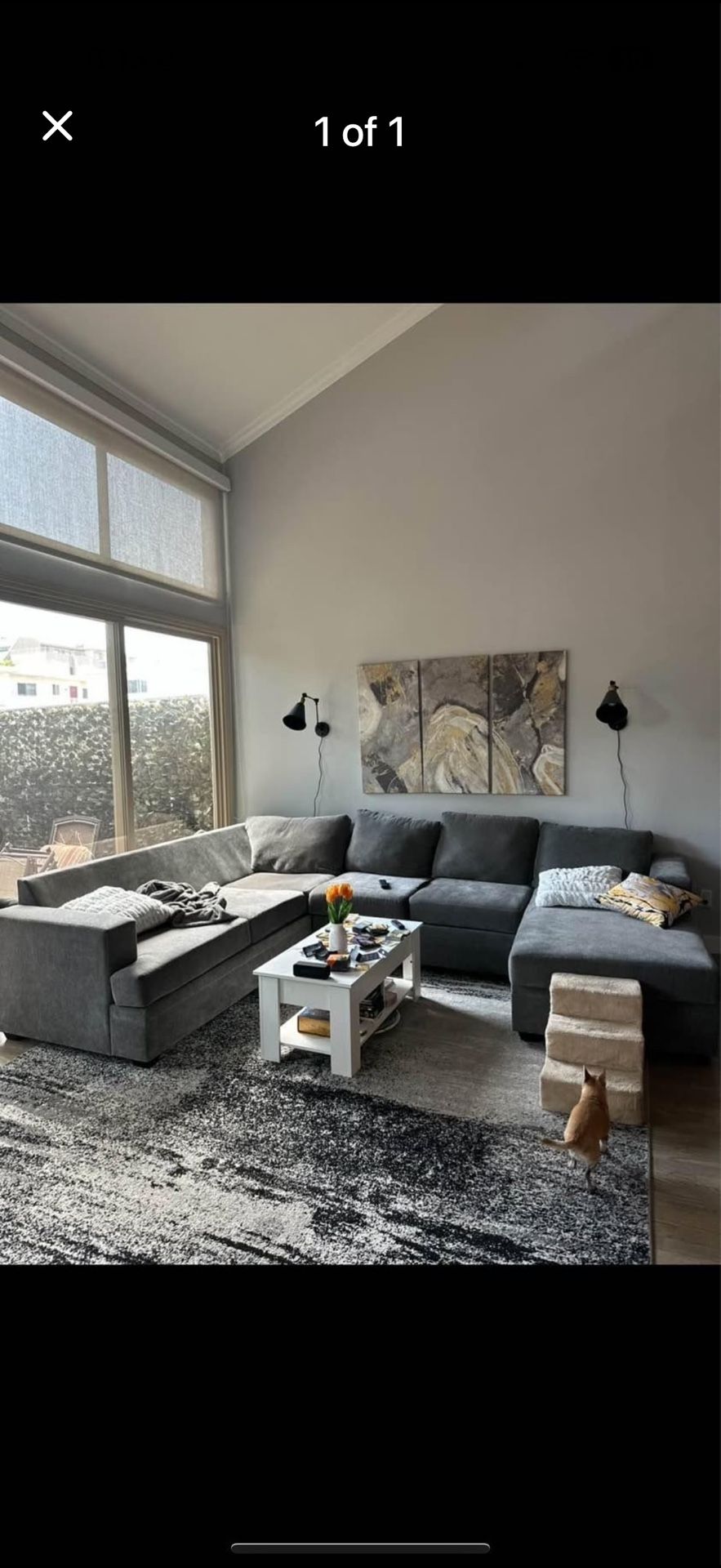Living Spaces Sectional Couch