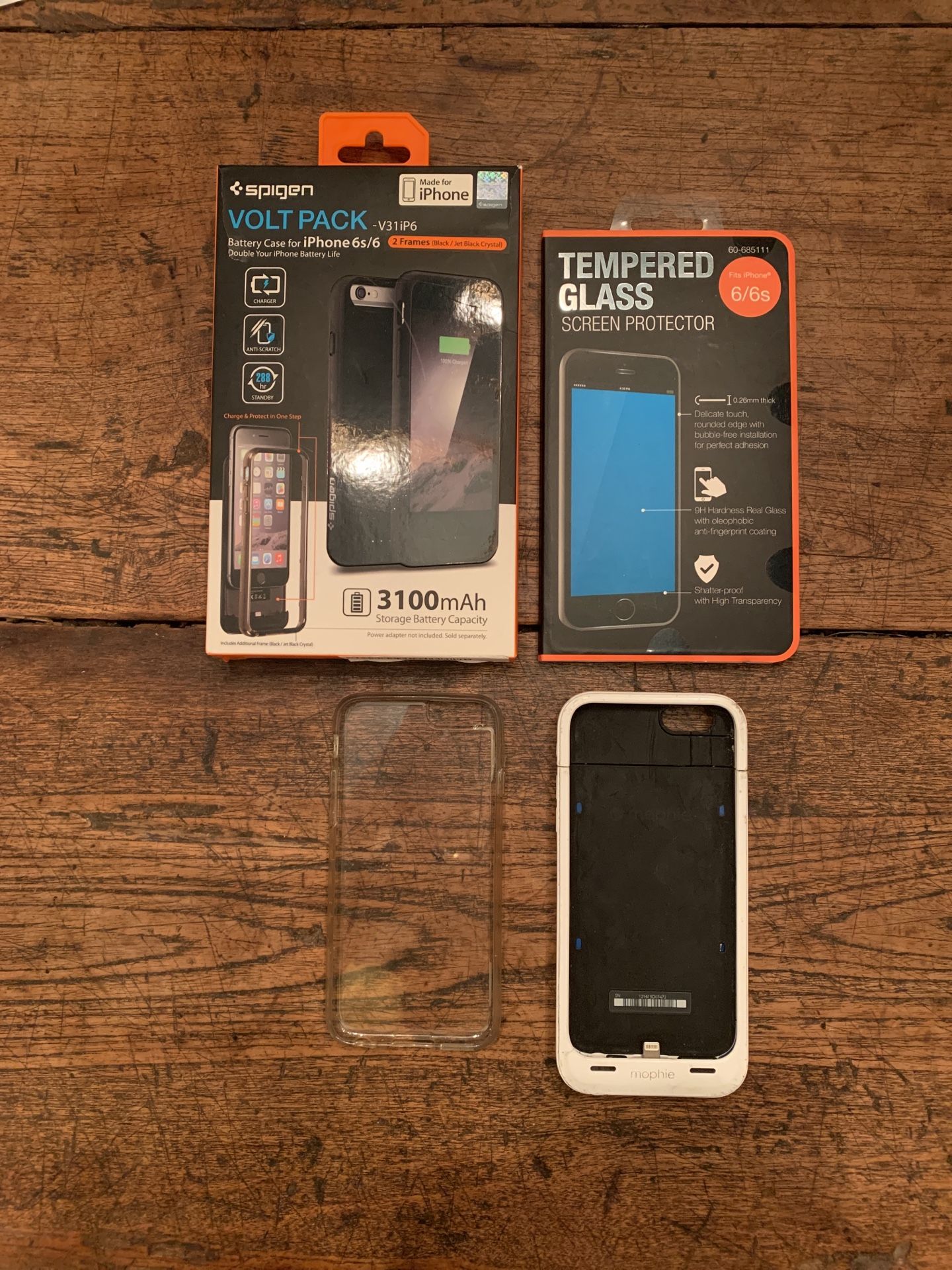 2 iPhone 6 battery pack cases 2 spigen & mophie + more