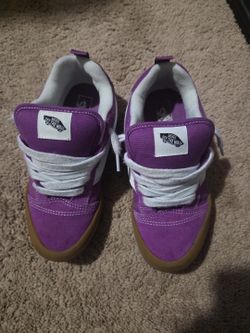 Purple and brown Knu Skool Vans- size 5 youth