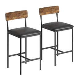 Brand New Garvee Counter Height Bar Stools Set of 2 Brown