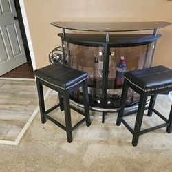 Bar Stool and 2 Chairs