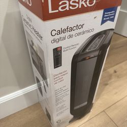 Lasko  Works Perfectly -  Oscillating Digital Ceramic Tower Heater for Home with Adjustable Thermostat, Timer and Remote Control