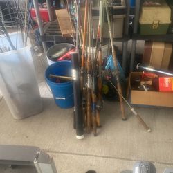 Vintage poles and reels