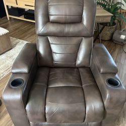 Leather Electric Recline Couch  
