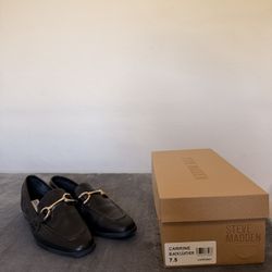 Steve Madden Black Leather Loafers Size 7.5