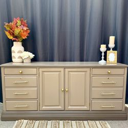 Gray Solid Wood Dresser/Sideboard