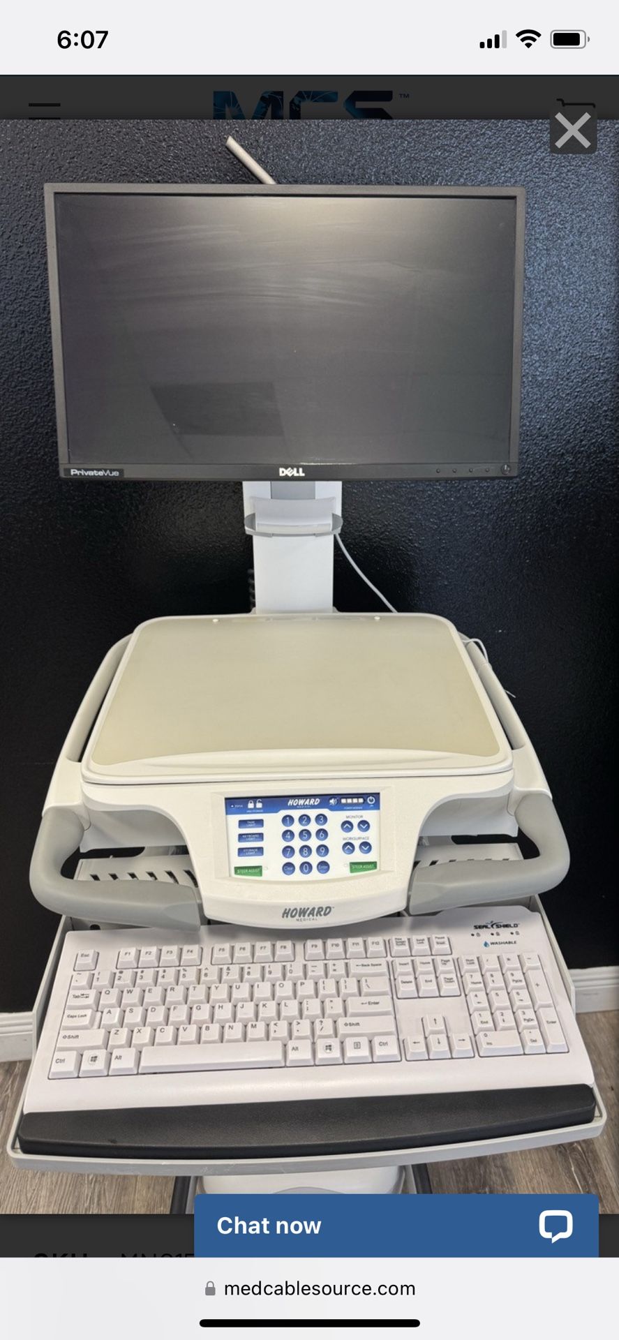 Howard Medical Hi-Care E Monitor and Stand