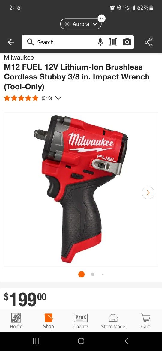 Milwaukee 3/8 Stubby Gen 2