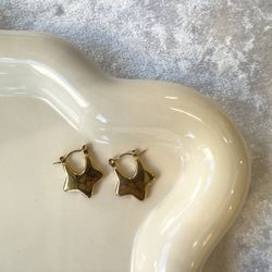 Gold Star Hoop Earrings – Cute & Trendy Statement Jewelry