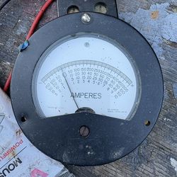 VINTAGE INDUSTRIAL AMP GAUGE – HEAVY DUTY 400 AMP METER – WORKS PERFECT