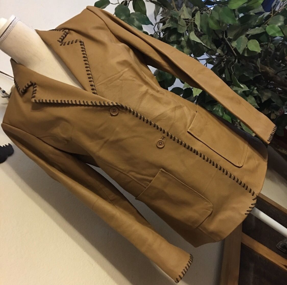 Metro Style western style leather jacket NWOT 8