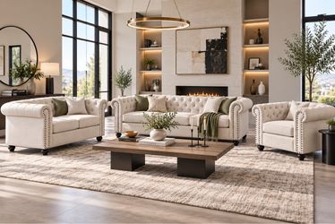 Chair Lovaseat Sofa Set, 3PCS Furniture Set for Living Room