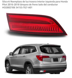 Silscvtt Rear Light Replacement Interior Left for Honda Pilot 2016-2018 Brake Lamp Driver Side HO(contact info removed) 34155-TG7-A01