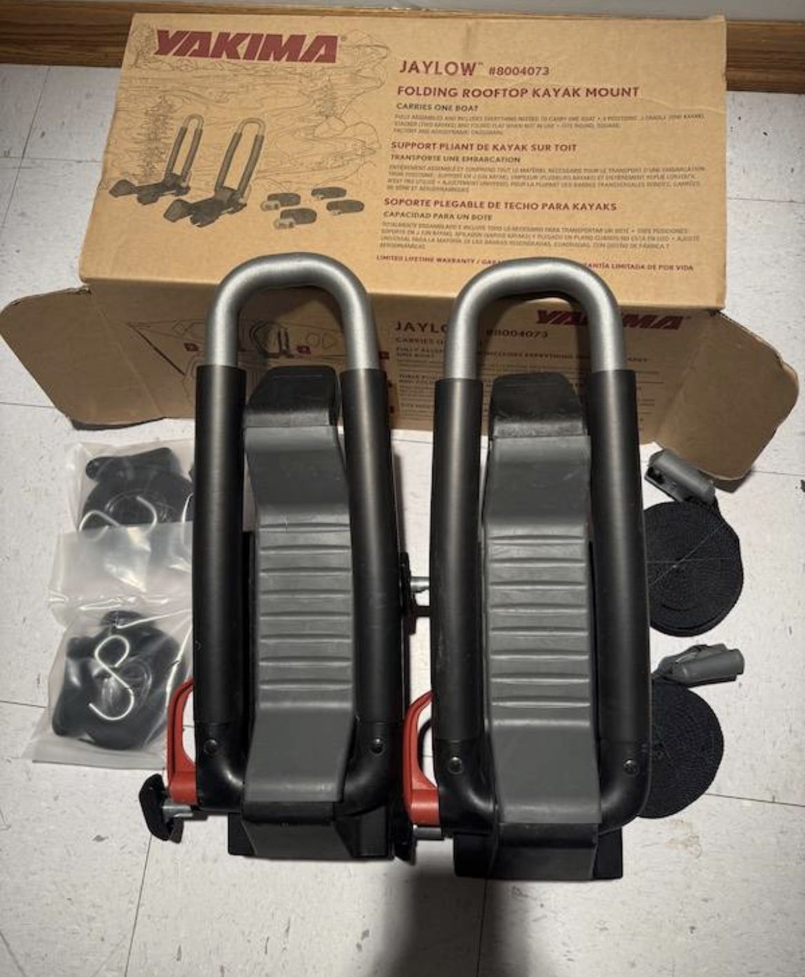 Yakima JayLow J-Cradle Rooftop Kayak Mount-model #on Box
