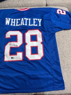 TYRONE WHEATLEY Signed Autograph Custom Jersey- Beckett Coa- New York Giants