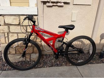 Dynacraft Gauntlet 24in Red Mountain Bike 18 Speed Full Suspension
