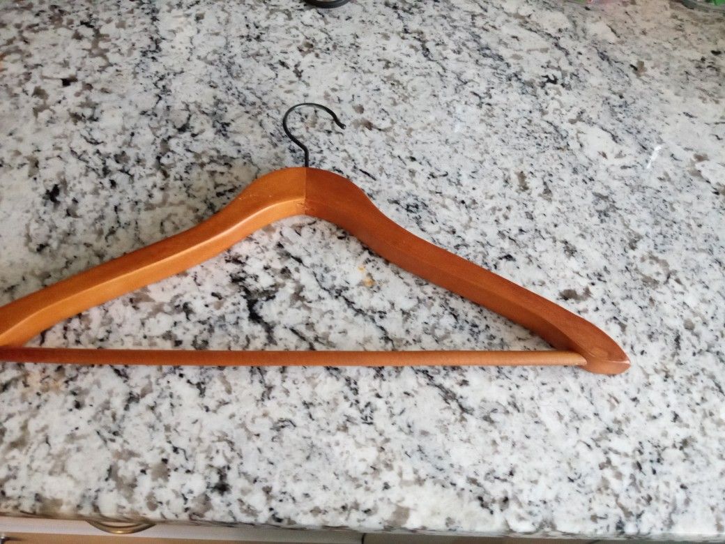 Wooden Clothes Hangers Set Of 10