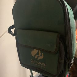 Girl Scouts green backpack / 1992 day pack