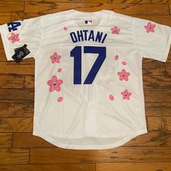 Ohtani Tokyo Blue White Pink Men Youth Jersey
