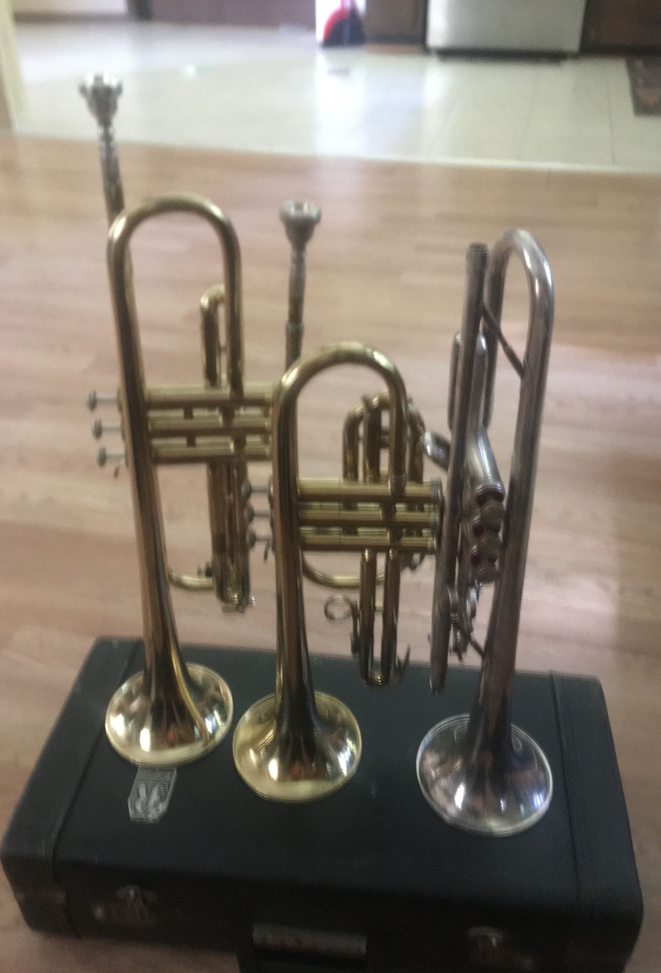 Trumpets 90$ each - come with case.