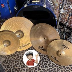 🔥 4 Piece Zildjian Cymbal Set Drum Drums