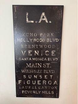 Los Angeles Z Gallery Canvas Large 60x30” Art