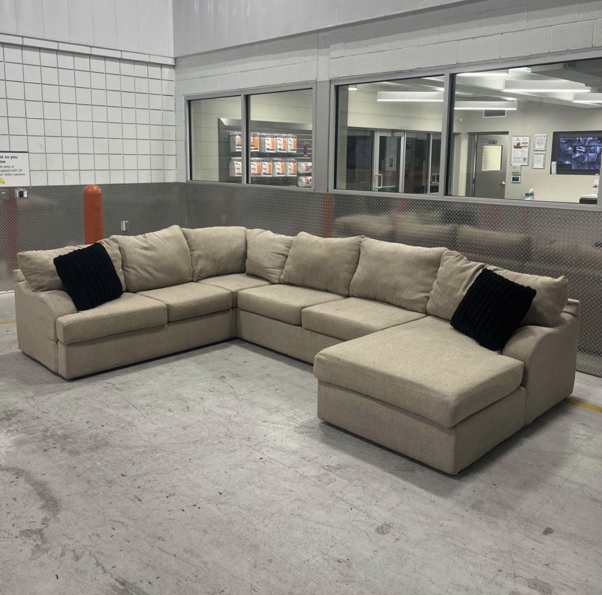 Beige Sectional Couch