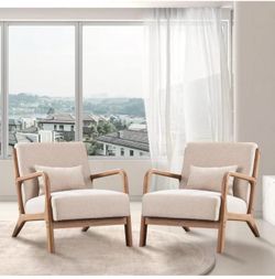 ❤️‍🔥 #.1  Mid Century Modern Accent Chairs Set of 2