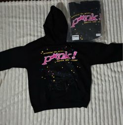 Sp5der Hoodie Pink and Black - Size M