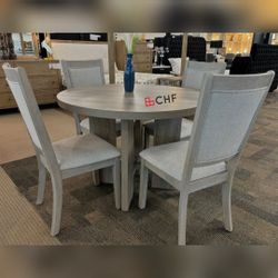 5 Pc Round Dining Table Set  