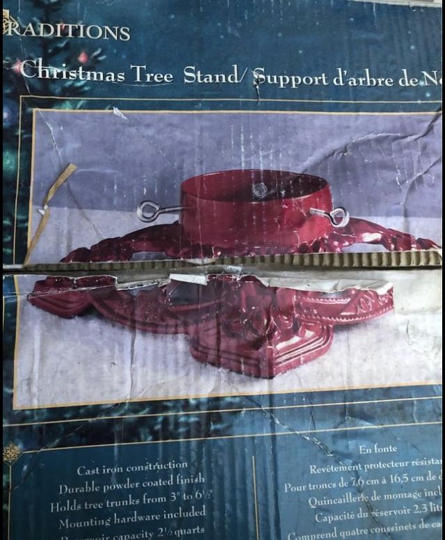 Vintage Christmas Iron cast stand tree