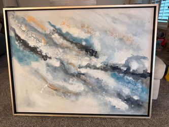 Large Abstract Canvas Wall Art in Frame
