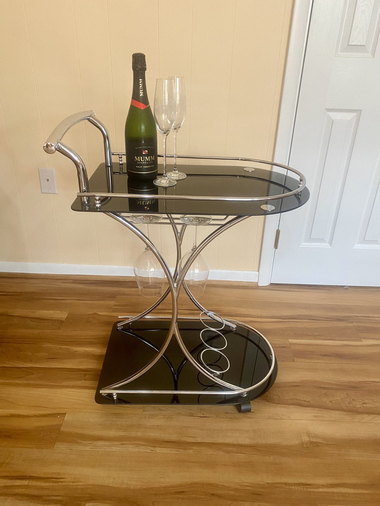 Retro MCM-style Bar Cart