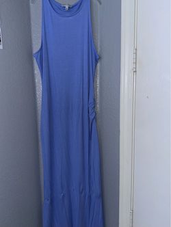 Blue Sleeveless Maxi Dress