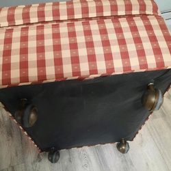 Antique Ottoman On Wheels 