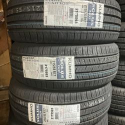 215/55/17 Kumho Solus Tires EACH TIRE $90/ CADA LLANTA EN ESPECIAL- INSTALLED AND BALANCED ‼️‼️