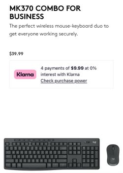 MK370 keyboard and mouse combo brand new