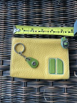 Leather Cole Haan Coin Purse With Detachable Key Ring