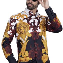 Barabas Medusa Rhinestones Shirt