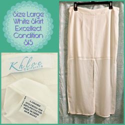 Khloe California size Large white skirt