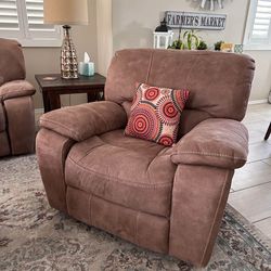 3-Piece Reclining Sofa Set - Saddle Color - Great Condition!
