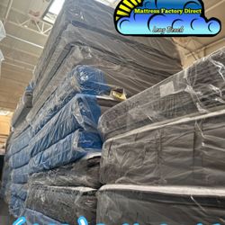 Cal King Sweet Dreams Blue Gel Mattress And Box Set New 