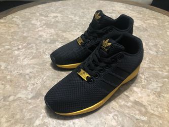 ADIDAS ZX FLUX CORE BLACK Size 6.5 COPPER GOLD LIMITED EDITION
