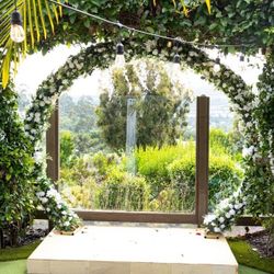 Elegant White Florals Wedding Arch